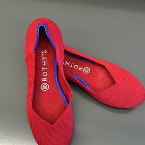 Rothy’s The Flat bright red, like new